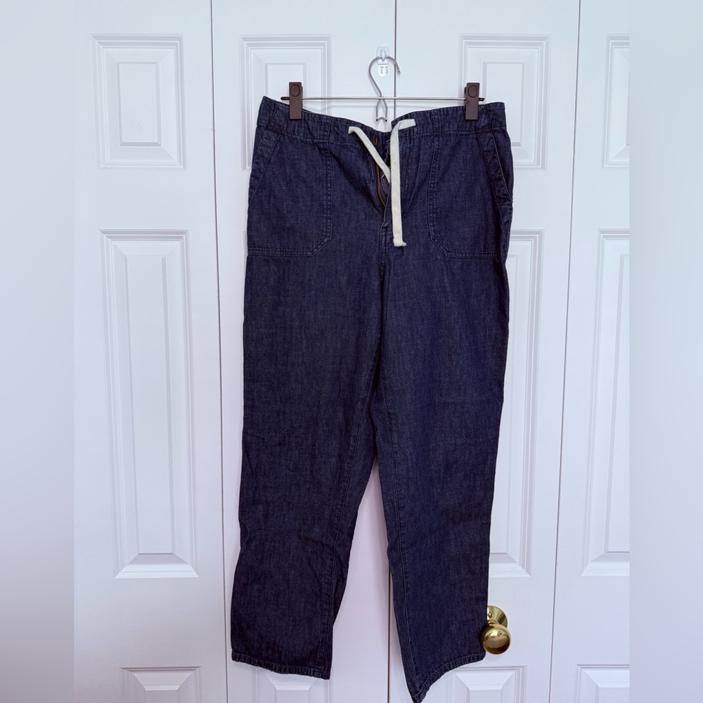 J Crew Dark Blue Drawstring Pants
